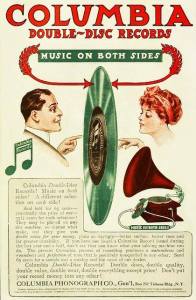A 1910 advert for new-fangled double-sided discs, found by Eamonn Forde