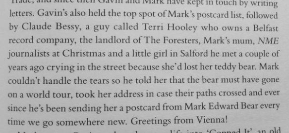 Mark E Smith from The Fall is a massive softy.